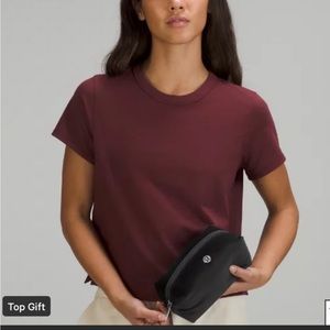 Lululemon Mini Black Velour Pouch Bag